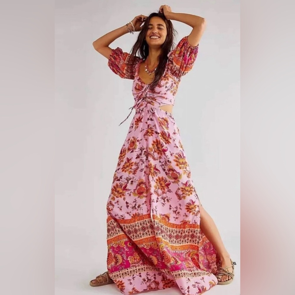 Free People NWT Bali Citrus Skies One Piece Size M